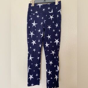 New Balance Kids Star Pattern Leggings - Navy and White Size S